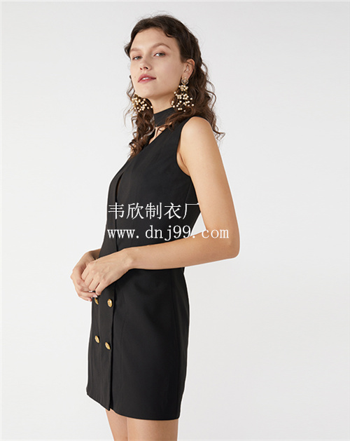 2019春夏新款挂脖式无袖连衣裙·羞羞视频软件大全制衣厂